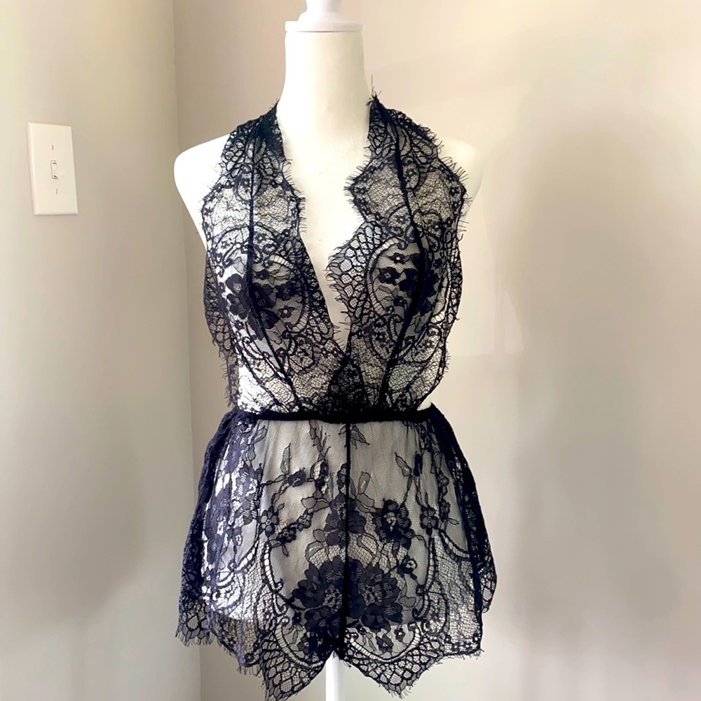 NWT BODY NATURALS LACE ROMPER